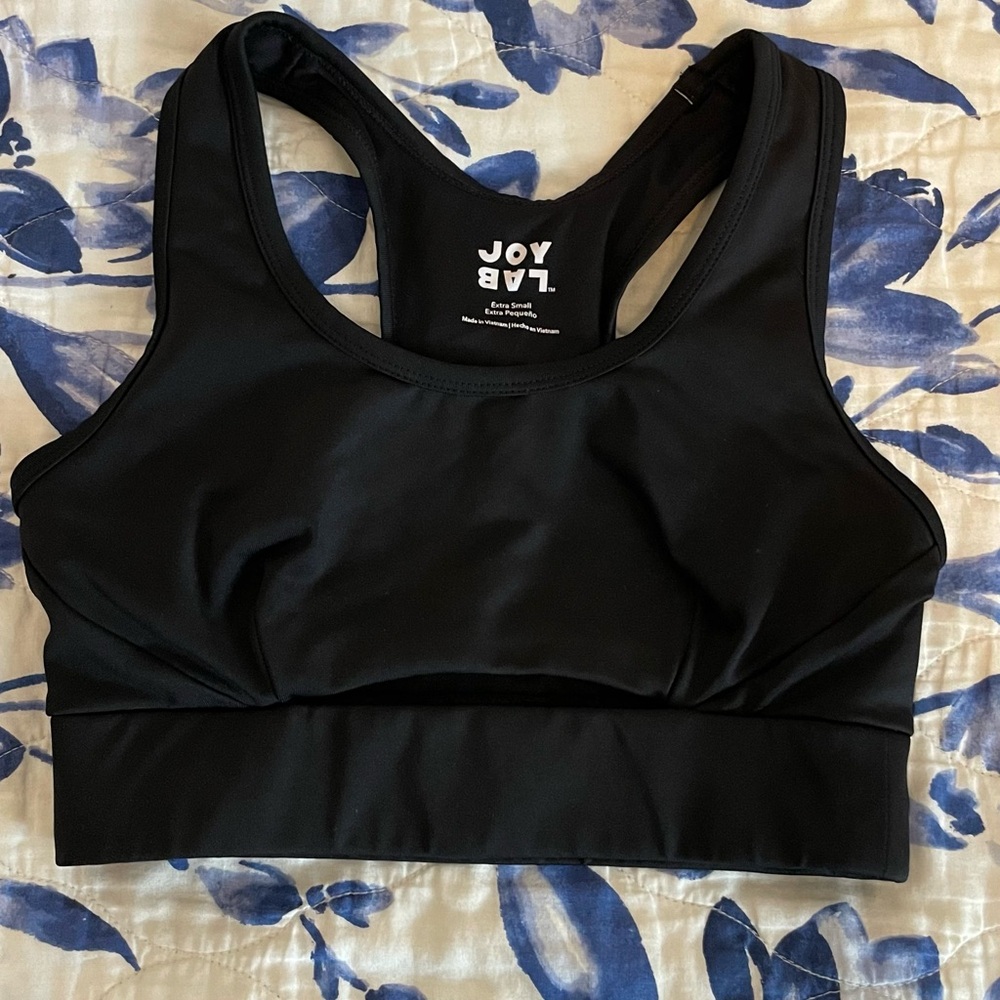 Black sports bra with cutout